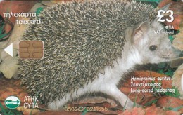 Cyprus, CYP-C-082, Cyprus Animals, Long-eared Hedgehog, (hemiechinus Auritus), 2 Scans. - Cyprus