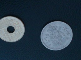 Lot Comprenant Une Pièce De 5 Pesetas De 1975 Et Une Pièce De 25 Pesetas De 1992,peuvent être Vendues Séparement - Sammlungen