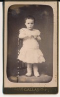 Photographie Ancienne CDV C.1890 Portrait D'une Jeune Fille Photographe GALLAS Chartres - Oud (voor 1900)