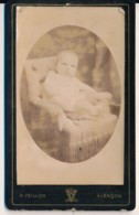 Photographie Ancienne CDV C.1890 Portrait D'un Jeune Garçon Bébé Photographe Veillon Alençon - Oud (voor 1900)