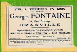 Buvard & Blotting Paper :Vins GEORGES FONTAINE GRANVILLE - Liqueur & Bière