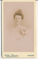 Photographie Ancienne XIXe CDV Portrait D'une Femme Photographe Pinçon Brest - Oud (voor 1900)