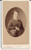 Photographie Ancienne XIXe CDV Portrait D'une Femme Photographe GALLAS Chartres - Oud (voor 1900)