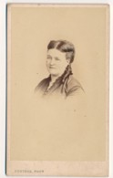 Photographie Ancienne XIXe CDV Portrait D'une Femme Photographe GUSTAVE Le Mans - Oud (voor 1900)