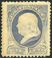 US #206 Mint O.g. Very Lightly Hinged 1c Franklin From 1881 - Unused Stamps