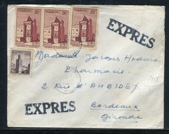 Maroc - Enveloppe En Exprès De Casablanca Pour La France En 1955 - Réf AT 216 - Briefe U. Dokumente