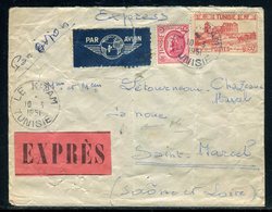 Tunisie - Enveloppe En Exprès De Le Kram Pour La France En 1951 - Réf AT 228 - Cartas & Documentos
