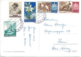 AK  "San Marino - Saluti Da"  (Mischfrankatur)           1958 - Lettres & Documents