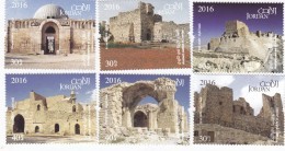 Jordan New Issue 2016,Ancient Xastles In Jordan Compl.set Of 6 V. MNH - Nice Archeological Topic-skrill ONLY - Jordan