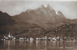 HERGISWIL → Dorfansicht Vom See Her, Mit Stempel KURHAUS ENGSTLENALP Anno 1924 - Hergiswil