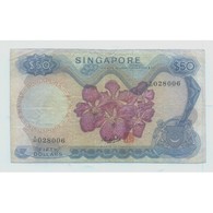 RARE ! Singapore Orchids Series $50 HSS Sign CURRENCY MONEY BANKNOTE 'A' PREFIX  (#5) - Singapour