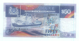 RARE !! SINGAPORE $50 Ship Series Coaster Vessel  CURRENCY MONEY BANKNOTE 'A' PREFIX (#2) - Singapore