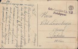 CP Franchise Militaire  Cachet Geb Sanitäts Kp V/3 Feldpost Bern 4 De 1928 CPA Bern Blick Vom Gurten Auf Die Alpen - Postmarks