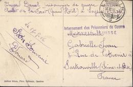 Sur CPA Leysin Cachet Internement Prisonniers De Guerre Leysin Suisse Grand Hôtel Guerre 14 18 FM CAD Leysin 18 VIII 16 - Poststempel