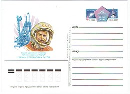 Russia USSR 1986 Cosmos Astronomy H. Titov - 2. Kosmonaut / Kosmos Astronomie / Postal Stationery   H423 - Astronomy