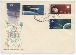 Poland 1959 Cosmos Astronomy / Kosmos Astronomie / Imperforated Stamps FDC H425 - Astronomy