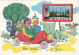 SAINT-JOUIN DE MARNES. -  Carte Dessinée Humoristique.  Bien Arrivés - Saint Jouin De Marnes