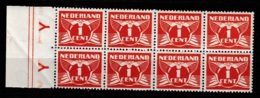 1934 Vliegende Duif Veldeel  Met Y,Y Rasterdiepdruk  NVPH 170Bb (8x) Postfris/MNH/** - Unused Stamps