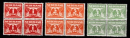 1926-1935 Vliegende Duif Blokken Van 4. Blocks Of 4. NVPH 170Bb, 173 En 175 Postfris/MNH/** - Neufs