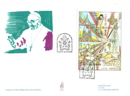 2018 - Vaticano - BF 95  Viaggi Del Papa - FDC    ----- - FDC