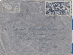 LETTRE. AEF. PAR AVION. 1942. DU TCHAD AU RHIN BRAZZAVILLE POUR LA FRANCE - Covers & Documents