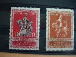 Belgique:613/14 Neufs Sans Gomme Secours D'hiver - Unused Stamps