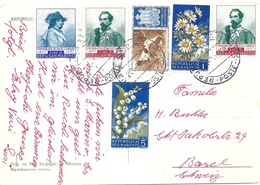 AK  "San Marino - Guaita Balestriere"  (Mischfrankatur)           1958 - Storia Postale
