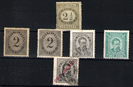 Portugal Nº 50, 55, 56a, 57, 80. Año 1876/93 - Unused Stamps