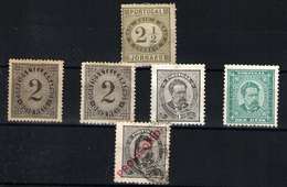 Portugal Nº 50, 55, 56a, 57, 80. Año 1876/93 - Neufs