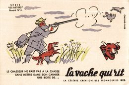 BUVARD LA VACHE QUI RITE LES METIERS LE CHASSEUR SIGNE BAILLE - Produits Laitiers