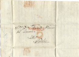 Lettre De Malon (Navarre) Marque Tudela 1840 Ref Tison 14 - ...-1850 Préphilatélie
