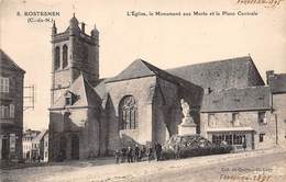 Rostrenen         22       Eglise, Monument Aux Morts Et Place Centrale            (voir Scan) - Sonstige & Ohne Zuordnung