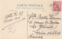CARTE LEVANT. 1909. GALATA POUR LA FRANCE - Storia Postale