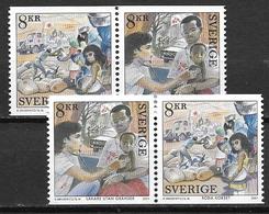 Suède 2001 2225/2226 Neufs En Paires, Centenaire Du Prix Nobel - Ongebruikt