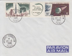 Kerguelen  27/03/66 PA 11 A  Premier Jour Sur Enveloppe "par Avion", Au Dos Galliéni Missions Aux îles Australes - Covers & Documents