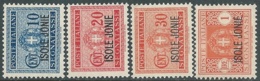 1941 ISOLE JONIE SEGNATASSE 4 VALORI MNH ** - RA26 - Îles Ioniennes