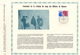 1500 EX. " 100 ANS DE LA CREATION DU CORPS DES OFFICIERS DE RESERVE " Sur A4 1er Jour De 1976. N° YT 1890 - Militaria