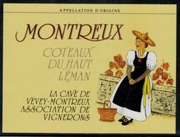 Etiquette De Vin // Montreux, Coteau Du Haut Léman - Costumi Tradizionali