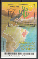 2002 Brazil Brasil Caatinga Environment Birds Green Souvenir Sheet MNH - Unused Stamps