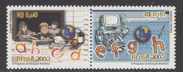 2002 Brazil Brasil Education Complete Pair MNH - Unused Stamps