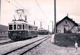 Chemin De Fer Ponts–Sagne–Chaux-de-Fonds, Trains En Gare De La Sagne, Photo 1963 BVA PSC 21 - La Chaux