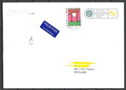 SCHWEDEN Sweden 2012 Air Mail Stationery Cover To Estonia Michel 2341 CEPT Plakatkunst As Single - Covers & Documents