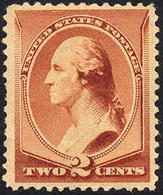 US #210 Mint Hinged 2c George Washington  From 1883 - Neufs