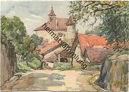 Vaumarcus - Chateau Künstlerkarte Signiert A. Pierre - AK Grossformat Gel. 1938 - Vaumarcus