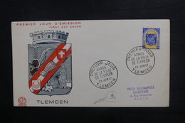 ALGÉRIE - Enveloppe FDC En 1957 - Armes De La Ville De Tlemcen - L 38269 - FDC