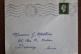 1946  -  FLAMME  POUR  LA  FÊTE  DE  L  '  HUMANITE  EN  DATE  DU  1  SEPTEMBRE  SUR  ENVELOPPE  COMPLETE - Mechanical Postmarks (Advertisement)