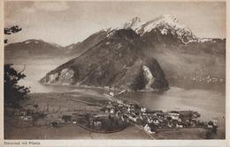 STANSSTAD → Alte Dorfansicht Mit Lopper Und Pilatus, Ca.1920 - Stans