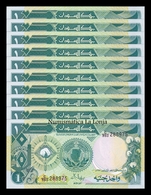 Sudan Lot Bundle 10  Banknotes 1 Pound 1987  Pick 39 SC UNC - Soedan