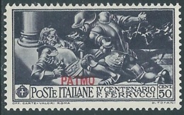 1930 EGEO PATMO FERRUCCI 50 CENT MH * - RA25 - Egeo (Patmo)