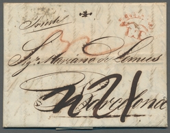 Österreich - Vorphilatelie: 1816, Vorphila-Auslands-Brief Von Triest Mit Rotem Transitstempel "MILAN - ...-1850 Vorphilatelie